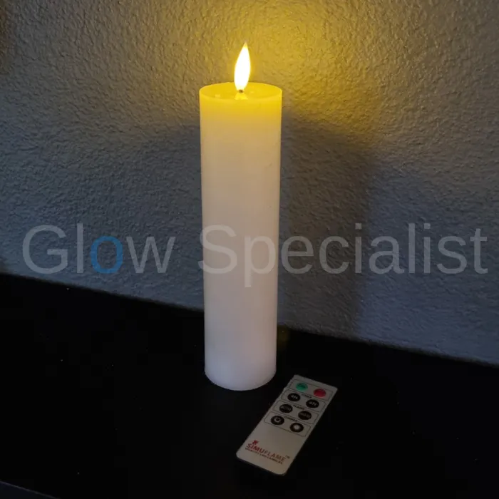 Simuflame SIMUFLAME LED STOMPKAARS  - 20 CM X Ø 5 CM - MET AFSTANDSBEDIENING EN TIMER - IN LUXE GESCHENKDOOS