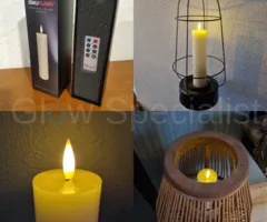 Simuflame SIMUFLAME LED STOMPKAARS  - 20 CM X Ø 5 CM - MET AFSTANDSBEDIENING EN TIMER - IN LUXE GESCHENKDOOS