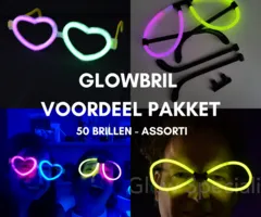 GLOWBRIL VOORDEEL PAKKET - 50 BRILLEN - ASSORTI