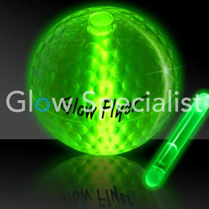 Glow Flyer Golf Ball – Refillable night golf ball – Ultra bright – 40 years proven performance