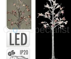 LED TREE WITH SNOWY BERRIES - 150 CM - WARM WHITE - 72 LED