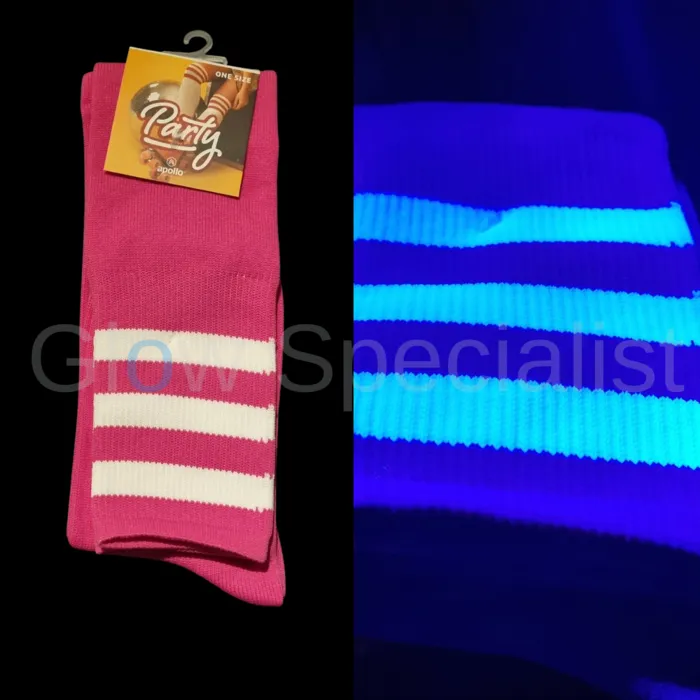 Apollo UV / NEON BLACKLIGHT SPORT SOCKS / KNEE SOCKS