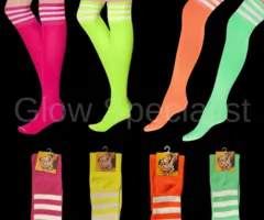 Apollo UV / NEON BLACKLIGHT SPORT SOCKS / KNEE SOCKS