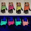 Apollo UV/BLACKLIGHT NEON HANDSCHOENEN - VINGERLOOS - KORT MODEL - 10 CM