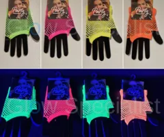 Apollo UV / BLACKLIGHT NEON FINGER GLOVES - SHORT MODEL - 10 CM