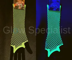 UV / BLACKLIGHT NEON GLOVES - FINGERLESS - 35 CM