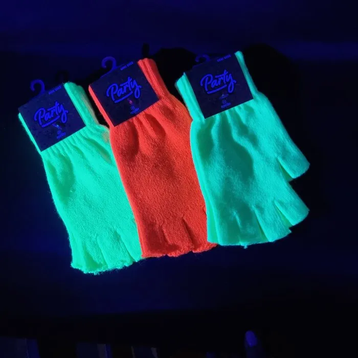 Apollo UV NEON HANDSCHOENEN - VINGERLOOS - GEBREID