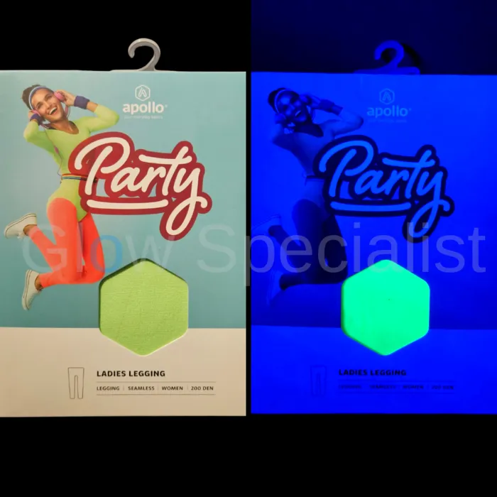UV / BLACKLIGHT TIGHTS - NEON GREEN - 200 DEN - SEAMLESS