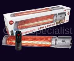 INFRAROOD TERRASVERWARMER - MET AFSTANDSBEDIENING - IP55 - 2000W