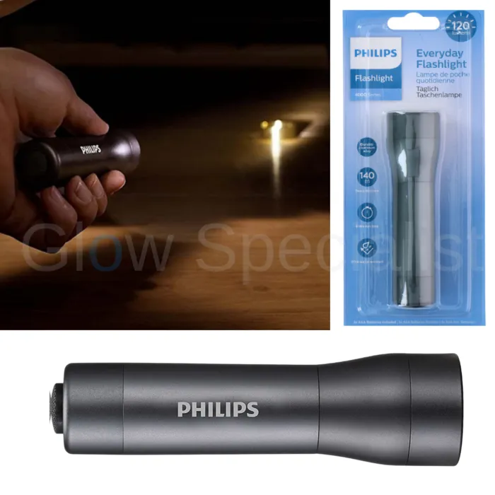 PHILIPS LED FLASHLIGHT - 120 LUMEN - IPX4 WATERPROOF
