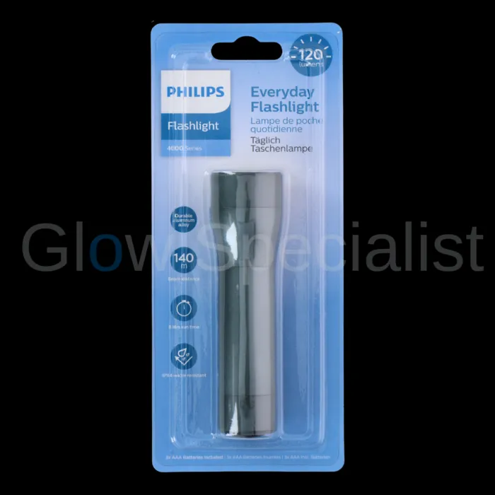 PHILIPS LED FLASHLIGHT - 120 LUMEN - IPX4 WATER RESISTANT