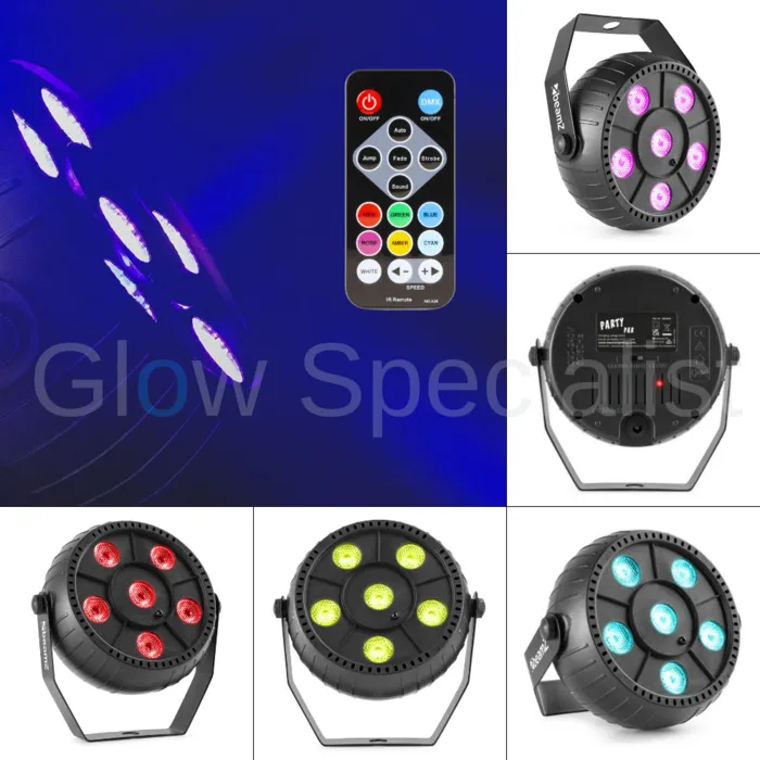 BeamZ BEAMZ PLP10 PARTY PAR WITH BUILT-IN BATTERY - 6X2W RGB