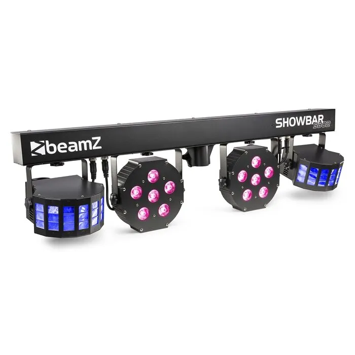 BeamZ BEAMZ SB02 SHOWBAR BATTERY - 2X DERBY AND 2X PAR