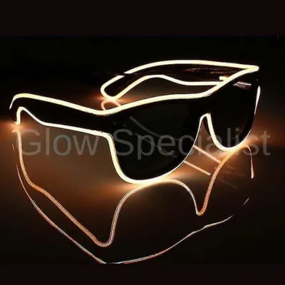 EL‑WIRE LED Bril – Lichtgevende Neon Party Bril met Knipperstanden