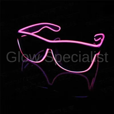 EL‑WIRE LED Bril – Lichtgevende Neon Party Bril met Knipperstanden