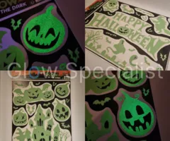 HALLOWEEN - GLOW IN THE DARK WINDOW STICKERS - 2 SETS