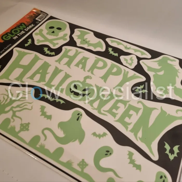 HALLOWEEN - GLOW IN THE DARK WINDOW STICKERS - 2 SETS