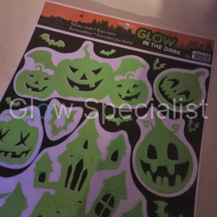 HALLOWEEN - GLOW IN THE DARK WINDOW STICKERS - 2 SETS