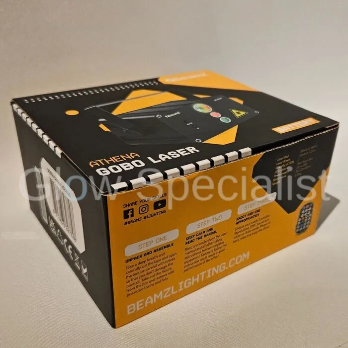 BeamZ BeamZ Athena Gobo Laser met Accu – Compacte Laser met Gobo & LED‑effecten voor Feest & Entertainment
