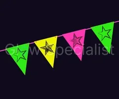 Folat UV NEON FLAG LINE - STAR - 6 M