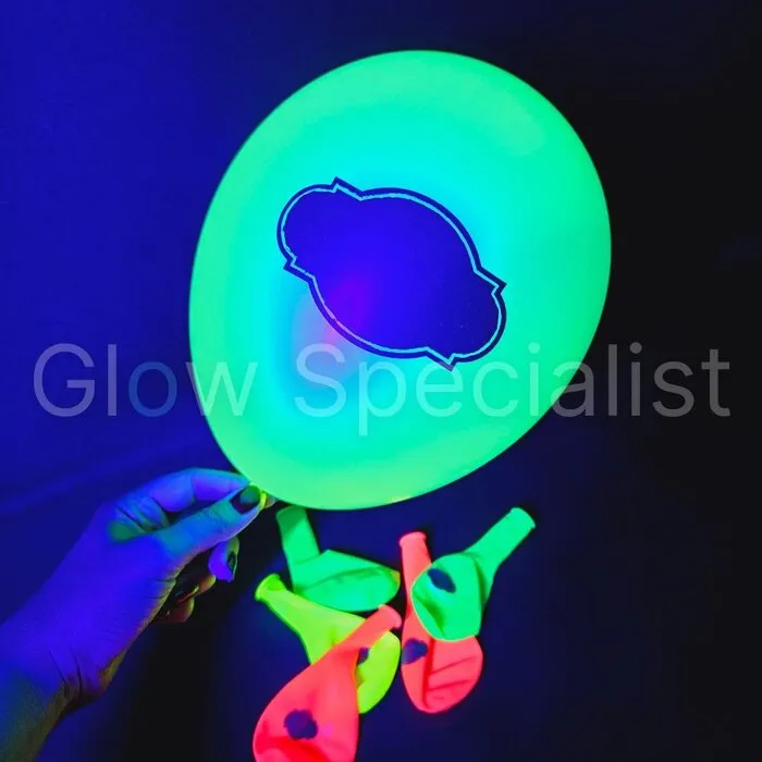 Folat UV NEON WRITING BALLOONS - ASSORTED - 6 PIECES - 25 CM