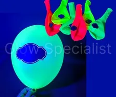 Folat UV NEON WRITING BALLOONS - ASSORTED - 6 PIECES - 25 CM