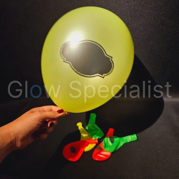 Folat UV NEON WRITING BALLOONS - ASSORTED - 6 PIECES - 25 CM