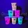 UV NEON BEKERTJES - STER - 6 STUKS