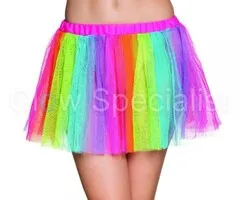 Glow Specialist UV / BLACKLIGHT NEON TUTU - REGENBOOG