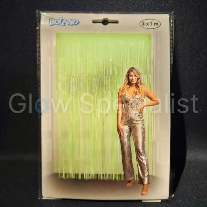 UV / BLACKLIGHT DOOR CURTAIN - NEON GREEN