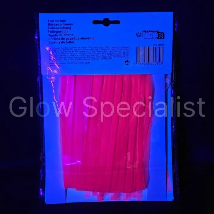 UV / BLACKLIGHT DEURGORDIJN - NEON ROZE