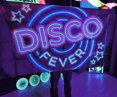 UV NEON VLAG - DISCO FEVER - 150 X 90 CM