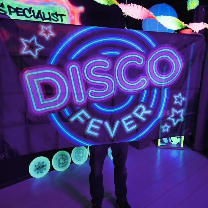UV NEON FLAG - DISCO FEVER - 150 X 90 CM