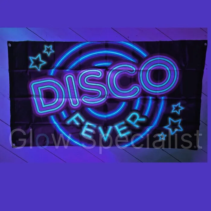 UV NEON VLAG - DISCO FEVER - 150 X 90 CM