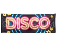 UV NEON BANNER - DISCO - 220 X 74 CM
