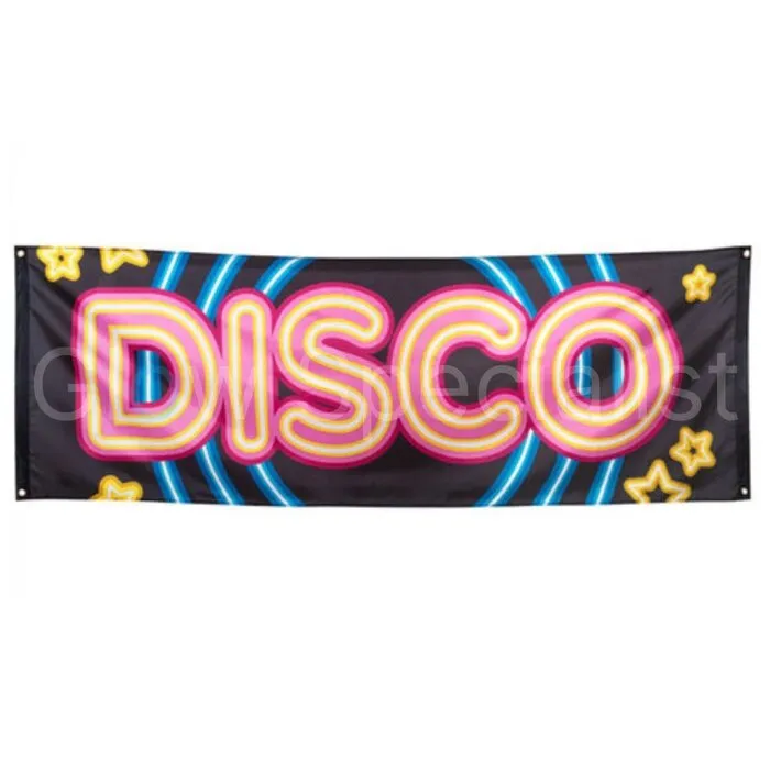 UV NEON BANNER - DISCO - 220 X 74 CM