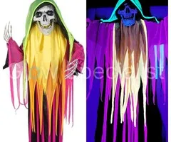 UV HALLOWEEN FIGUUR - SKELET - NEON REAPER - 120 CM