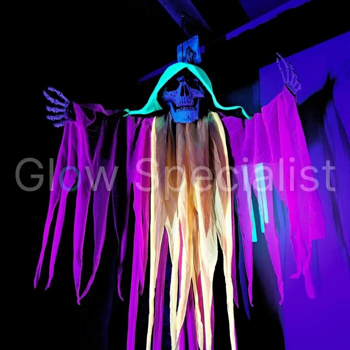 UV HALLOWEEN FIGUUR - SKELET - NEON REAPER - 120 CM