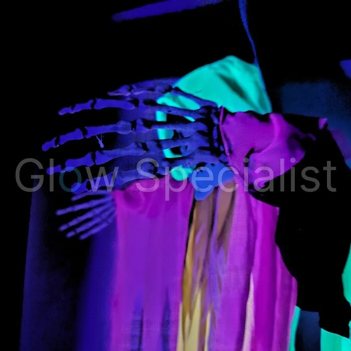 UV HALLOWEEN FIGUUR - SKELET - NEON REAPER - 120 CM