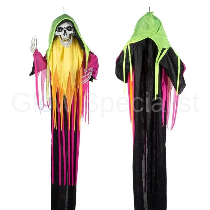 UV HALLOWEEN FIGUUR - SKELET - NEON REAPER - 120 CM
