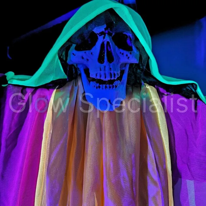 UV HALLOWEEN FIGURE - SKELETON - NEON REAPER - 120 CM