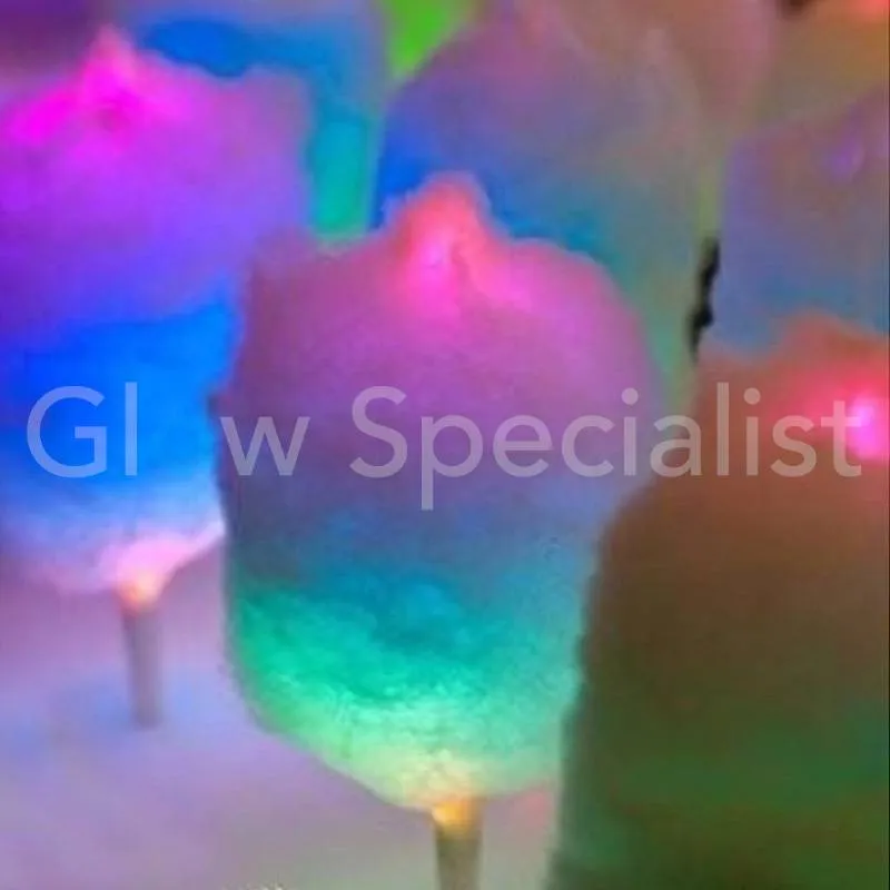 Cotton Candy LED Stick – Light‑up cotton candy – Multicolor rainbow effect