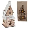 Glow Specialist CHRISTMAS HOUSE - WOOD - WITH LED - 20 CM - ASSORTED