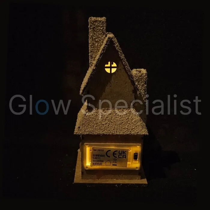 Glow Specialist CHRISTMAS HOUSE - WOOD - WITH LED - 20 CM - ASSORTED