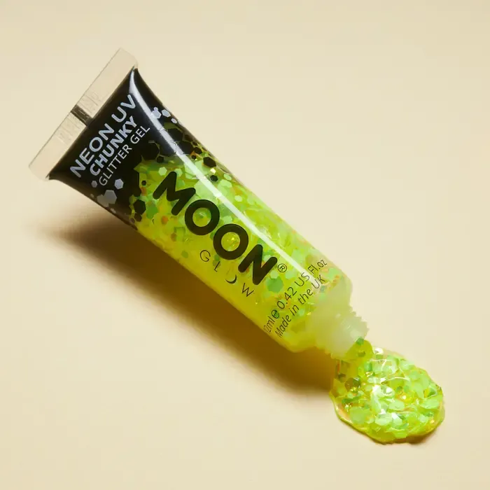 Moon CHUNKY GLITTER GEL - UV / BLACKLIGHT - NEON - 12 ML