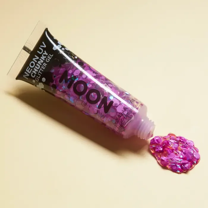 Moon CHUNKY GLITTER GEL - UV / BLACKLIGHT - NEON - 12 ML