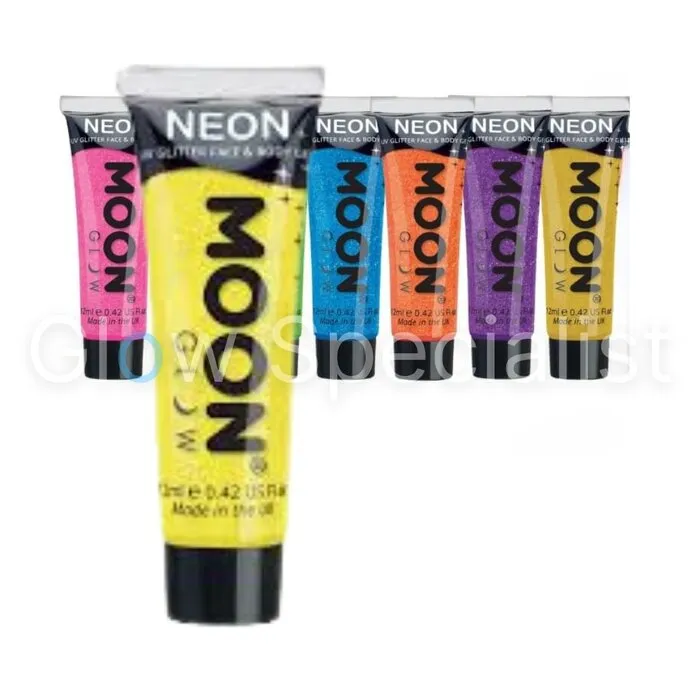 Moon FIJNE GLITTER  GEL -  UV / BLACKLIGHT - NEON - 12 ML