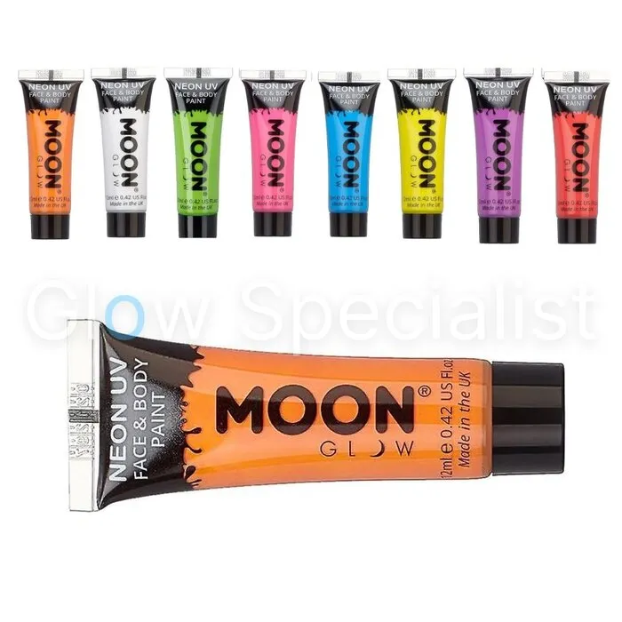 Moon FACE & BODY PAINT - UV / BLACKLIGHT - NEON - 12 ML