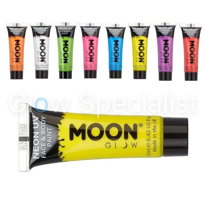 Moon FACE & BODY PAINT - UV / BLACKLIGHT - NEON - 12 ML