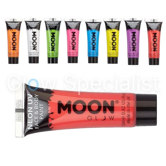 Moon FACE & BODY PAINT - UV / BLACKLIGHT - NEON - 12 ML